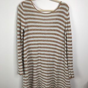 Free People Striped Swing Tunic Sweater Dress M
